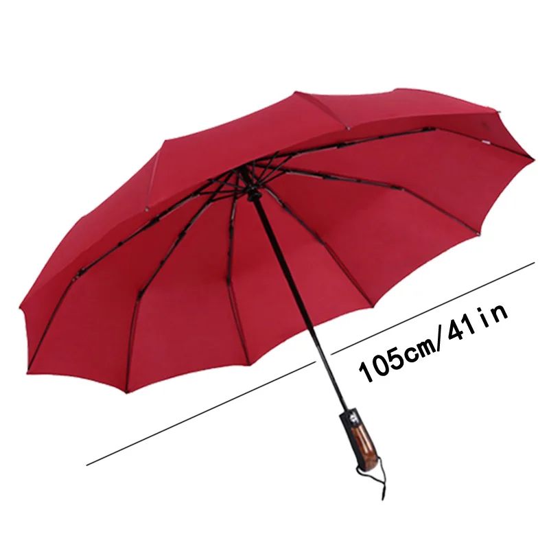 Автоматический мужской зонт от дождя женский ветрозащитный мужской складной автомобильный деревянный черный зонтик Paraguas Guarda Chuva Sombrinha