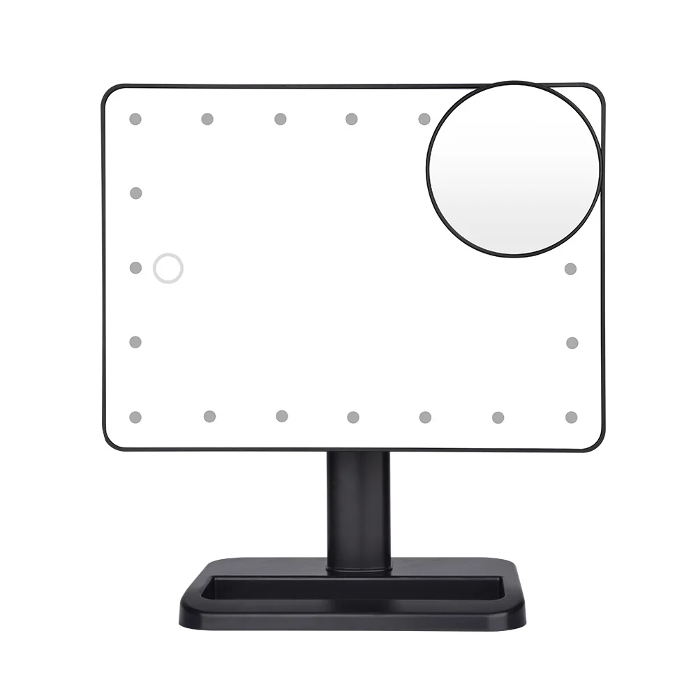 Espelho de Maquiagem Espelho de Vaidade Espelho de Ampliação Ajustável com 10x Bluetooth Alto-falante Leds Luzes Mesa Compõem Comestic 20 13 Beleza e saúde