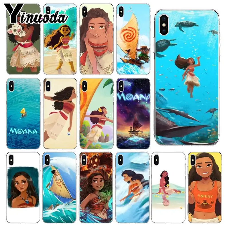 Yinuoda принцесса Моана прозрачный мягкий чехол для телефона Apple iPhone 8 7 6 6S Plus X XS MAX 5 5S