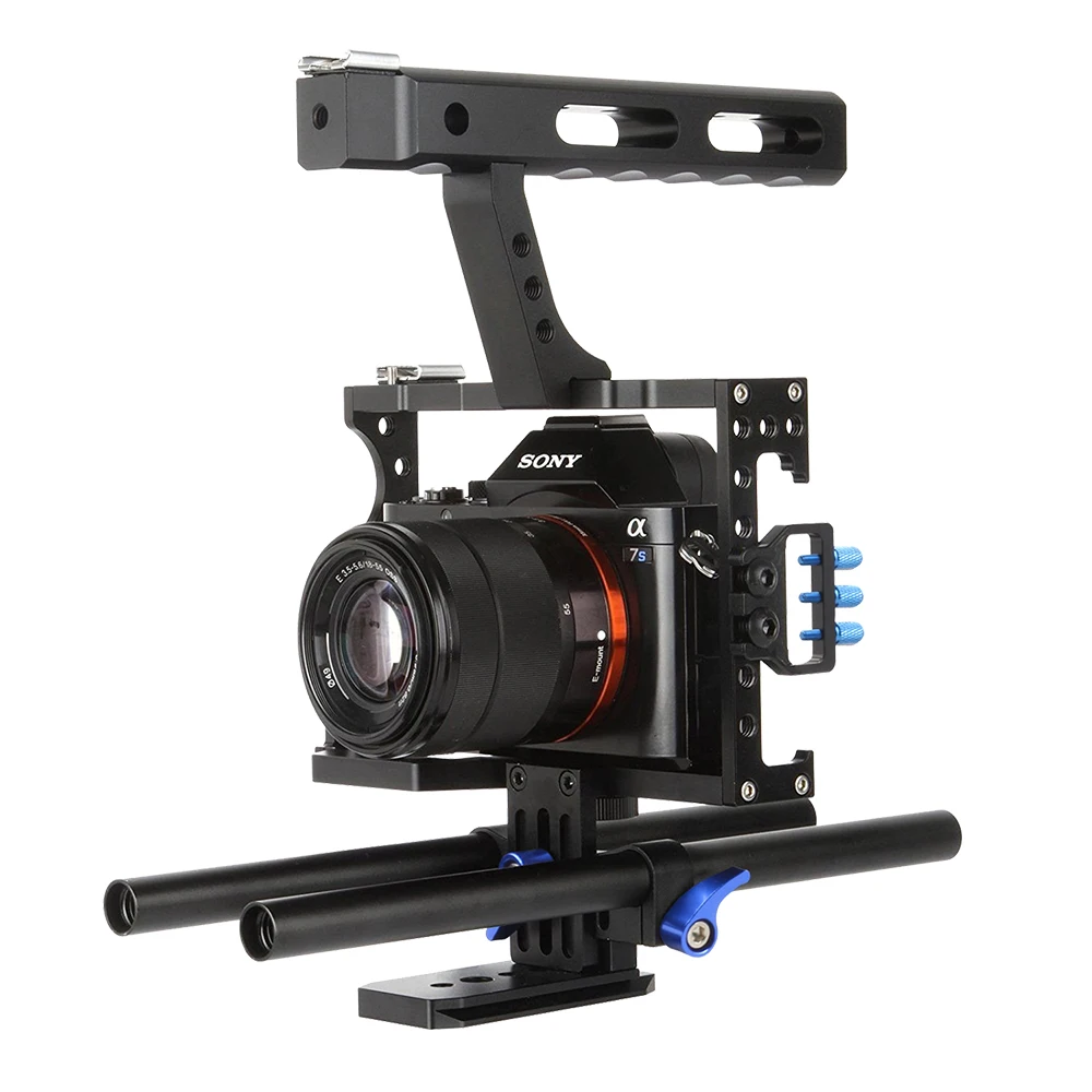Professional Handle Grip Dslr Rig Video Camera Cage Stabilizer For Sony