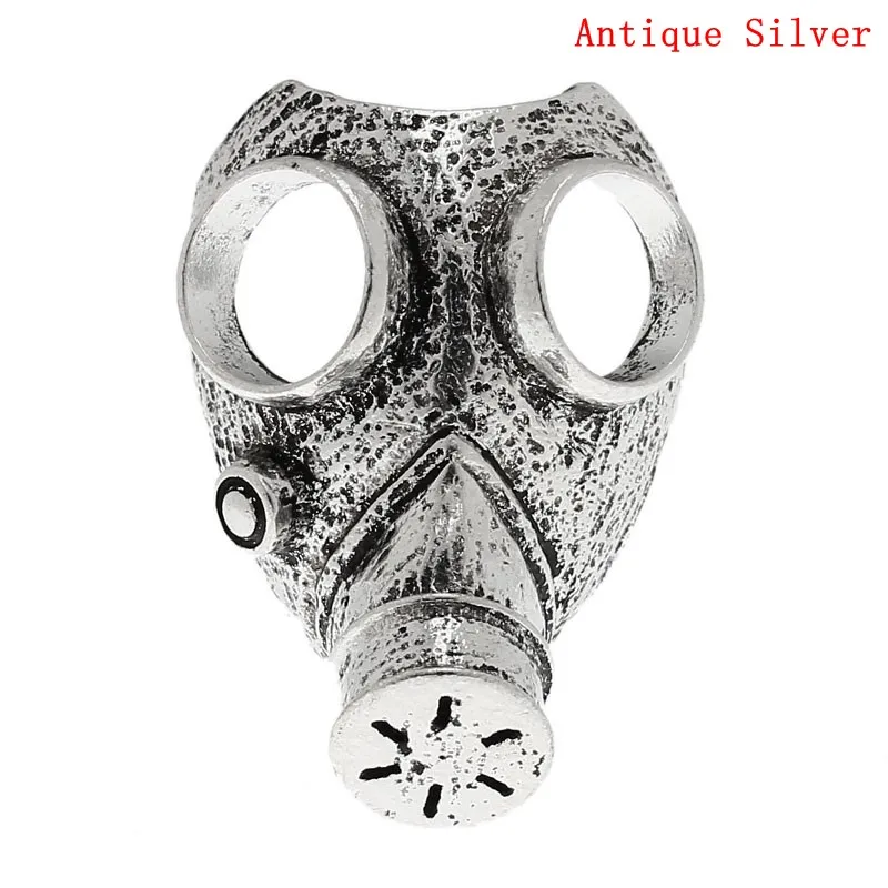 

DoreenBeads Zinc metal alloy Connectors Findings Mask Antique Silver 3.2cm(1 2/8") x 26mm(1"), 1 Piece new