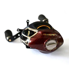 Рыболовная катушка Fishdrops, катушка для baitcasing, катушка для левой и правой руки, Магнитная Тормозная система, Передаточное отношение 6,3: 1, низкопрофильная катушка для Baitcast