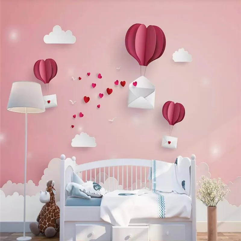 Simple cute paper-cut children's room background professional production mural wallpaper wholesale, custom poster photo wall Simple cute paper-cut children's room background professional production mural wallpaper wholesale, custom poster photo wall