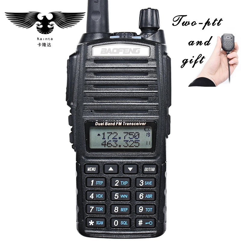 bilder für Baofeng uv-82 walkie talkie dual band vhf tragbaren uhf-funkgeräte CB Radio FM Radio Transceiver Mit PIN PTT Lautsprecher Mic bilder für Baofeng uv-82 walkie talkie dual band vhf tragbaren uhf-funkgeräte CB Radio FM Radio Transceiver Mit PIN PTT Lautsprecher Mic