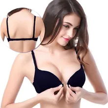 De moda sujetador de primavera y verano sexy sujetador de botón frontal ropa interior push-up hebilla mujer sostén para pecho pequeño