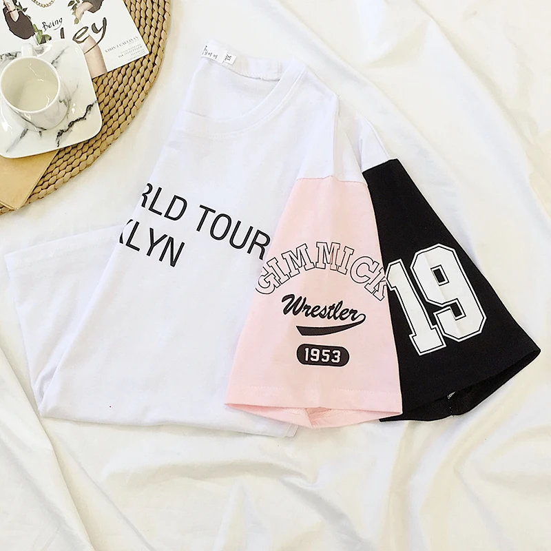 المرأة عارضة فضفاض تي شيرتات قصيرة الاكمام الربيع الصيف جديد 2019 النساء الشارع الشهير إلكتروني طباعة جولة الرقبة القمم تيز الأبيض المرأة عارضة فضفاض تي شيرتات قصيرة الاكمام الربيع الصيف جديد 2019 النساء الشارع الشهير إلكتروني طباعة جولة الرقبة القمم تيز الأبيض