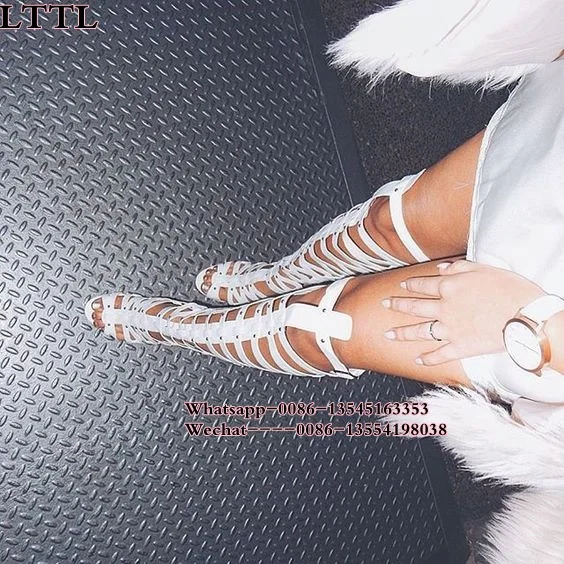 HOT!!2018 red white Women Sexy cut outs Spike Over the Knee Gladiator Boots Rivet Strap Cross High heel Sandal Boots Shoes Women цена HOT!!2018 red white Women Sexy cut outs Spike Over the Knee Gladiator Boots Rivet Strap Cross High heel Sandal Boots Shoes Women цены онлайн