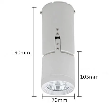 Бесплатная доставка Dimmable 15 Вт COB Led вниз светильник s 360 градусов вращение