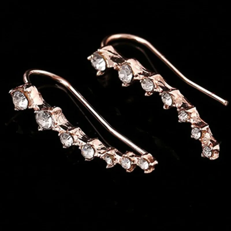 Серьги клипсы женские с кристаллами в виде неба и звезд|clip earrings for women|clip earringsfashion