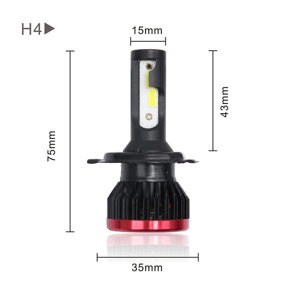 CarTnT 2 шт Мини H7 светодиодный лампы H1 H3 H4 светодиодный H11 9005 HB3 9006 HB4 светодиодный лампы для авто 100 Вт 6500K 20000LM противотуманная фара светодиодный 24V света автомобиля