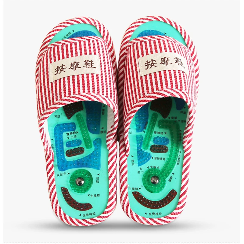 

1 Pair Acupressure Points Massage Shoes Magnetic Reflexology Slippers Pain Relief Promote Blood Circulation Foot Massager
