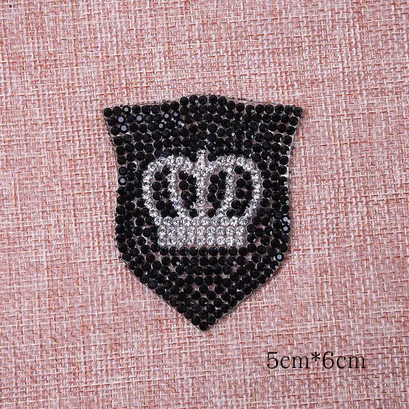 Сверкающие RhinestoneCrown щит железо на Бейджи для одежды модные бриллиантовые наклейки Футболки аппликация шляпа багаж аксессуары