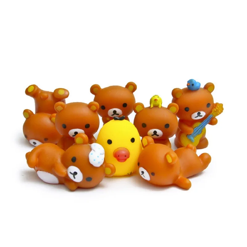 

8pcs/lot PVC Action Figures Toys DIY Japanese Anime Rilakkuma Bear Collection Model Toys For Home Decor Children Christmas Gifts