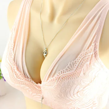 

Mozhini Woman's Bra Lace Soft Cup Underwear Large Size bra Big Breast sexy bra Support 85 90 95 100 D E big cup push up bra