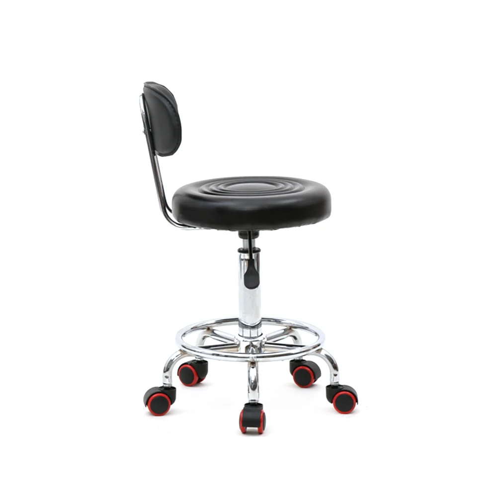 

US Round Shape Adjustable Salon Stool with Back Swivel chair Dropshipping