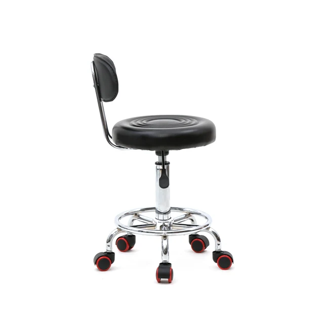 Round Shape Adjule Salon Stool With Back Swivel Chair Round Shape Adjule Salon Stool With Back Swivel Chair Dropshipping