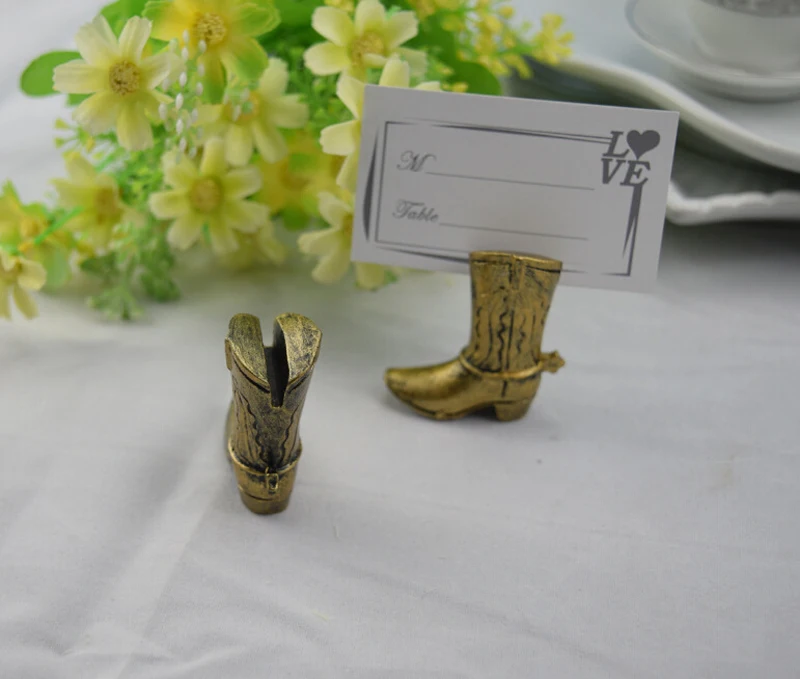 Ковбойские сапоги держатель карточки с именем гостя Свадебные настольные таблички держатели прием гостей в доме невесты украшения свадебные сувениры
