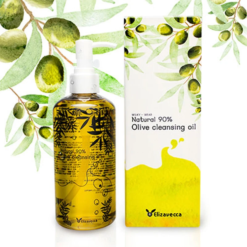 Elizavecca натуральное 90% оливковое очищающее масло 300 мл супер размер очищающее средство для лица Уход за кожей лица сужение пор средство для макияжа увлажняющее