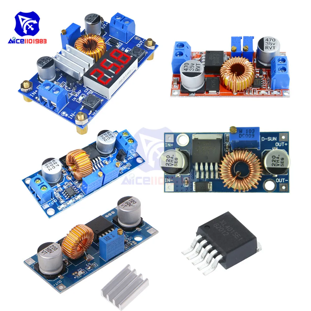 XL4015 Max 5A 75 Вт CC/CV DC 4 38 в до 1 25 36 Регулируемый понижающий преобразователь модуль
