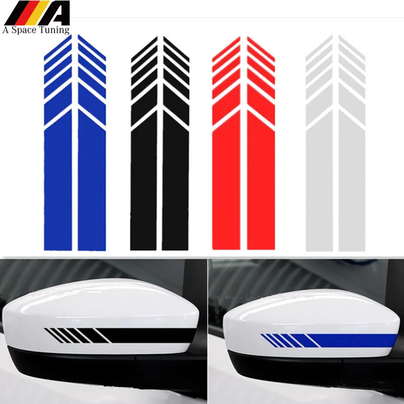 

2Pcs Reflective PVC Car Sticker Decal Rearview Mirror JDM Decoration DIY Accessories for Benz W204 W212 W117 W176 Edition 1 AMG