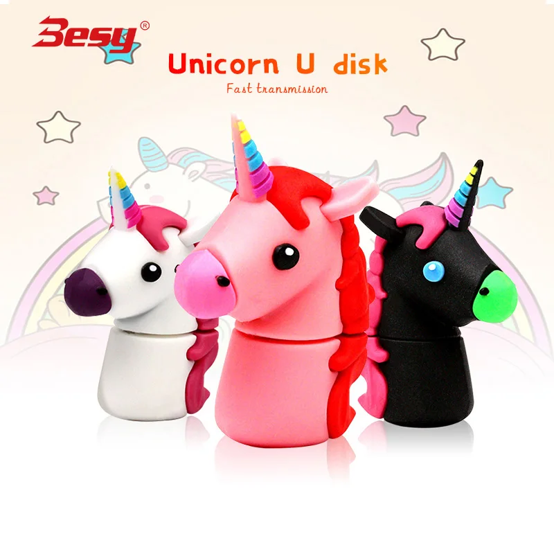 USB флеш накопитель творческая ручка флэш 64Гб 128 ГБ 4 gb/8 gb/16 gb/32 gb/единорог|USB