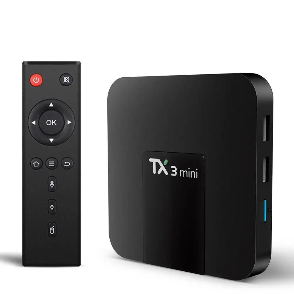 Satxtrem TX3 Мини Android 8,1 ТВ приставка Смарт ТВ H2.65 IP tv 4K ТВ приставка IP tv медиаплеер Amlogic S905W 2G 16G Tanix коробка