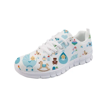 

ThiKin Girls Casual Sneakers Shoes Cute Baby Patter Lace Up Female Comfortable Flats Chaussures For Teenage Girl