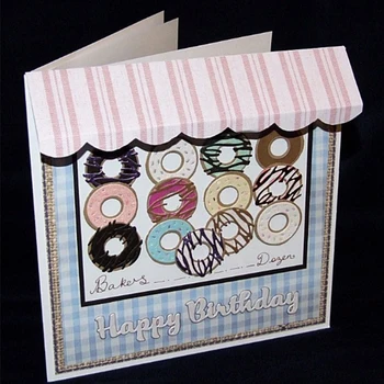 

Dessert Donuts Chocolates Ice-cream Juice Metal Cutting Dies Silver Stencil For Scrapbooking Ablum Paper Card Craft Decoration
