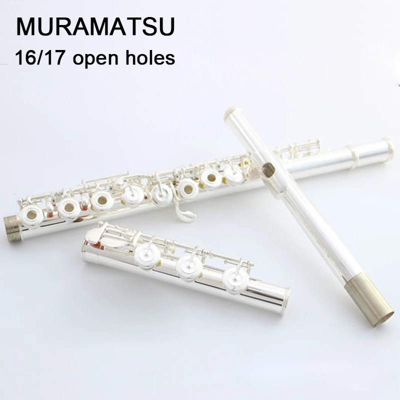 

high grade Japan flute MURAMATSU 16/17 hole E key closed open hole silver flute professional music instrument flauta transversal