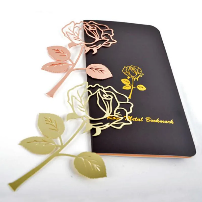 

1 Pcs Kawaii Beautiful Rose Gold Metal Bookmark Fashion Rose Gold Clips for Books Paper Creative Products Office Supplies