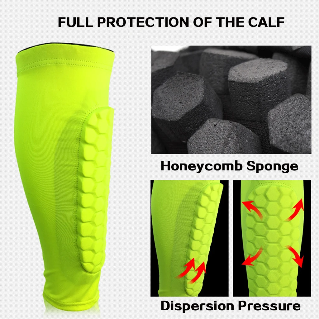 1 PC Honeycomb Shin Guard Professional Sports Football Shields Soccer Legging Shinguards Leg Sleeves Protective Gear