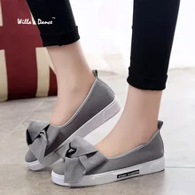 High Quality Women Flat Shoes 2016 PU Leather Bowtie Loafers Shoes Woman Brand Chaussure Homme