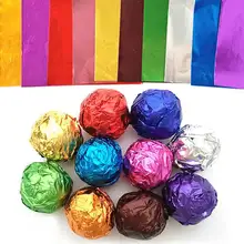 100 шт./компл. шоколад посылка Бумага 3,9"* 3,94" 4,7"* 4,72" 5,"* 5,9" Еда Алюминий Фольга "сделай сам" для конфет и чая выпечки упаковочная жестяная Бумага