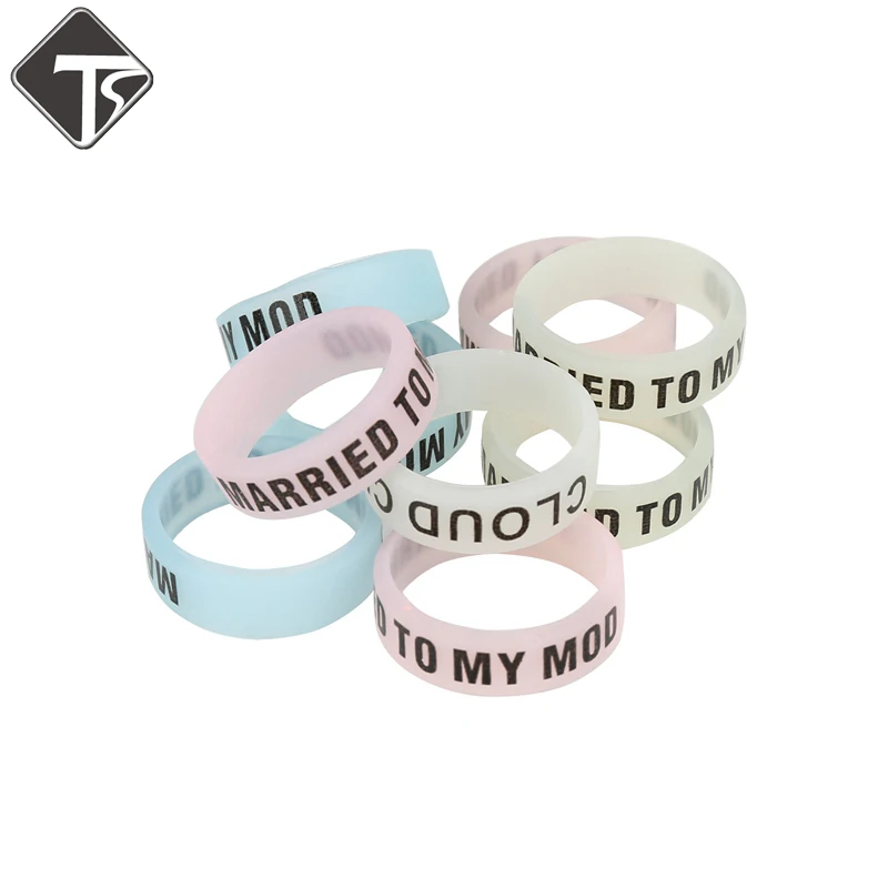 

5pcs Tsondianz Decorative Vape Ring Hot Glow In Dark Silicone Rubber For E Cigarette RDA RBA Vaporizer Mechanical Mod 22mm