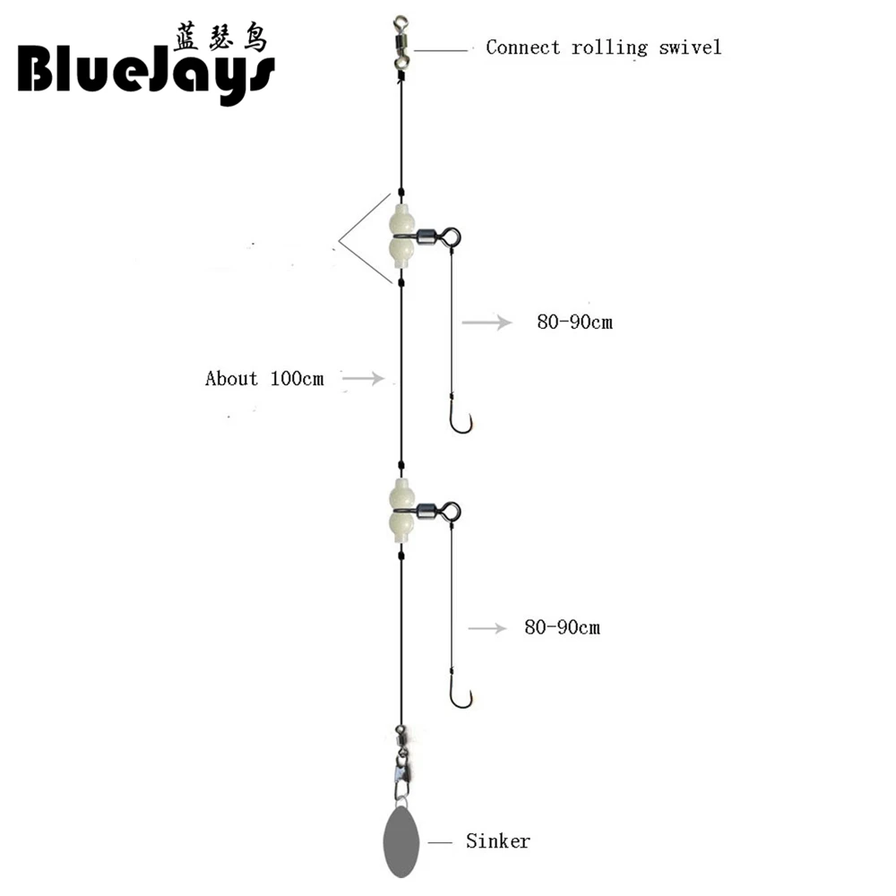 BLUEJAYS 10 шт. светящиеся рыболовные Вертлюги Rolling Вертлюги морские рыболовные аксессуары снасти соединитель Rolling Вертлюги 3-way Вертлюги