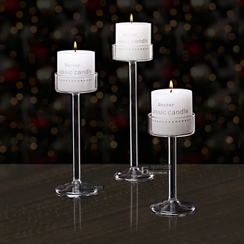 

New Style 2019 fashion Classic Glass Candle Holder Wedding Bar Party Home Decor Decoration Fashion Candlesticks free shipping