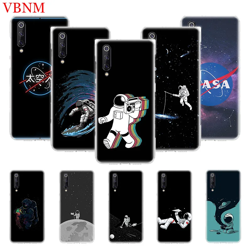 Funny Space Astronaut Art Soft Silicome Phone Case For Xiaomi Mi 5S Plus 5X 6X 8 9 SE Lite F1 Play Mix 3 Customized Cases | Мобильные