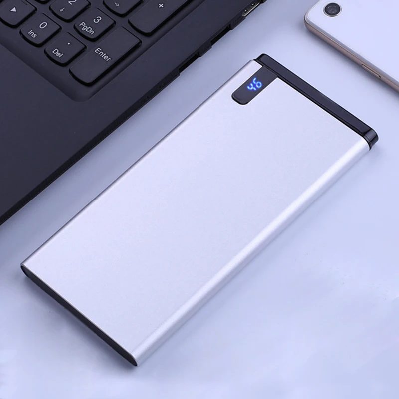 Tanie 20000mAh przenośny Ultra cienki LED moc wyświetlacza banku 2.1A szybka ładowarka Powerbank telefon ładowarka dla Huawei Samsung iPhone Xiaomi