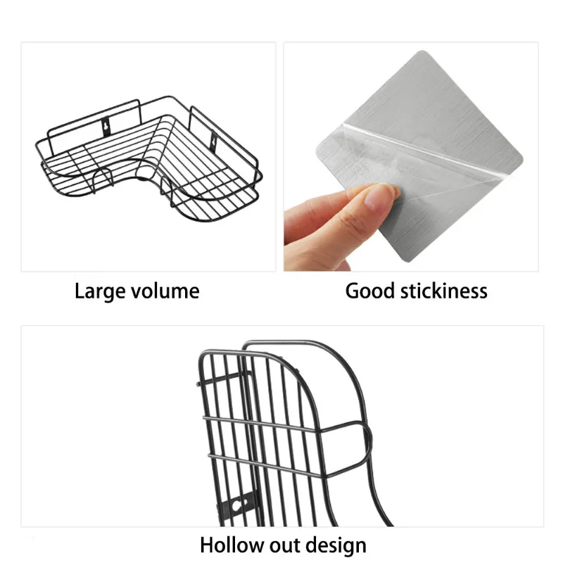 Полка для хранения ванной комнаты, железные Угловые дренажные лотки, полка для хранения ванной комнаты, настенная полка, держатель для кухонного органайзера