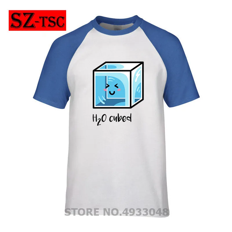 Shirt For H2O Cubed Ice Block Chemistry Science Joke Printed Men T Shirt Men's T Shirts Fashion 2019 Cotton Summer Top T-Shirts