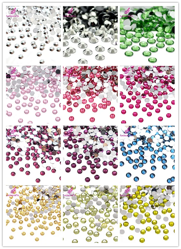 

Multicolor 288pcs 6mm Flatback Resin Rhinestones DIY Stones Decoration Accessories F0803