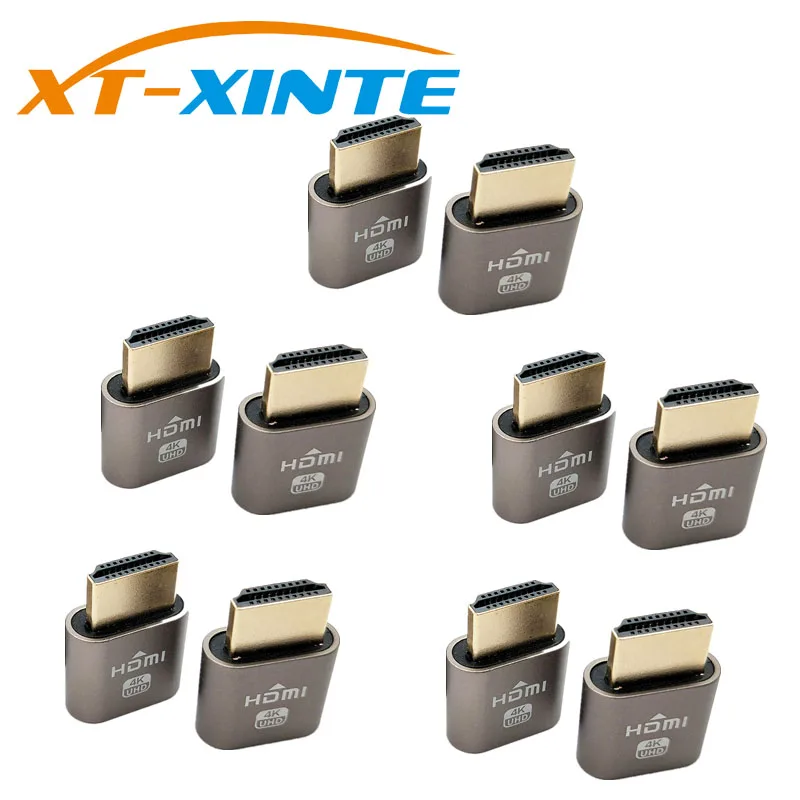 10PCS VGA Virtual Display Adapter HDMI DDC EDID Dummy Plug Headless Ghost Display Emulator 1920x1080 Generation