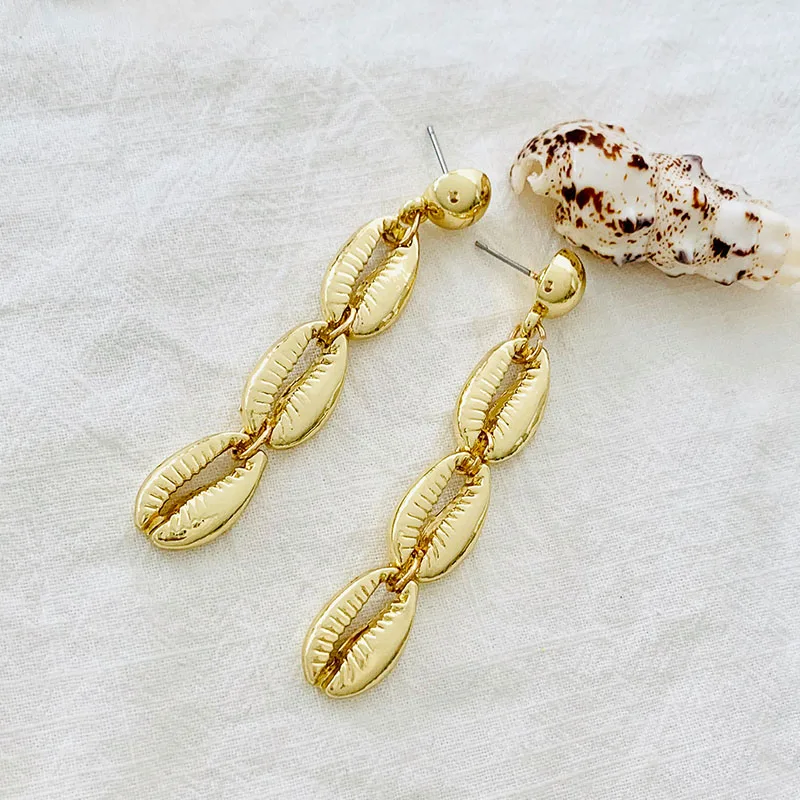 17KM-Vintage-Gold-Color-Shell-Dangle-Earrings-For-Women-2019-Brincos-Geometric-Drop-Earring-Handmade-Jewelry