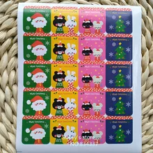 200 шт/партия рождественские наклейки чашка Подарочное запечатывание коробки стикер выпечки пакет торт коробка украшения