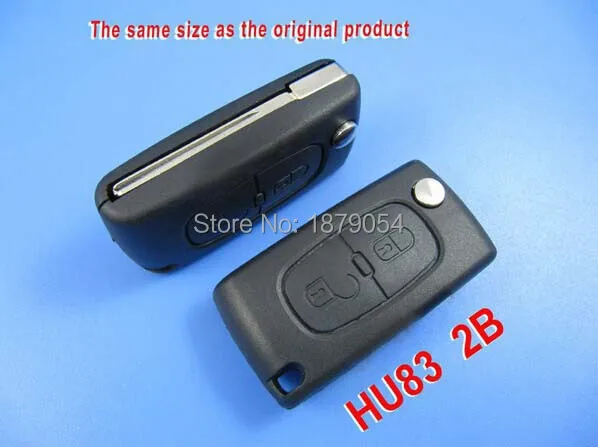 Peugeot 307 Remote Key Shell 2 Buttons HU83 Blade With Groove with battery clamp (19).jpg