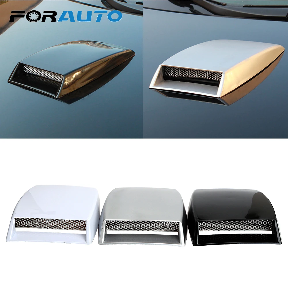 

FORAUTO Side Vents Decorative Car Stickers Air Flow Intake Scoop Turbo Bonnet Vent Cover Car Styling Universal