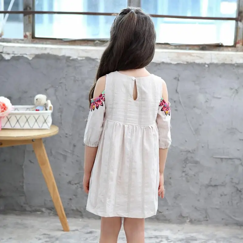 para Meninas Flor Impressos Crianças Princesa Roupas
