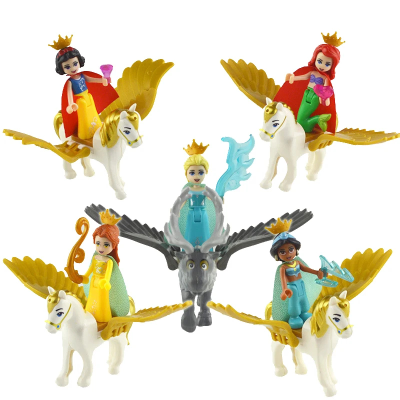 10pcsset Toy Legoingly Animal Flying Horse Girl Princess Figure Building Blocks Sets Models Educational Toys for Children (4)