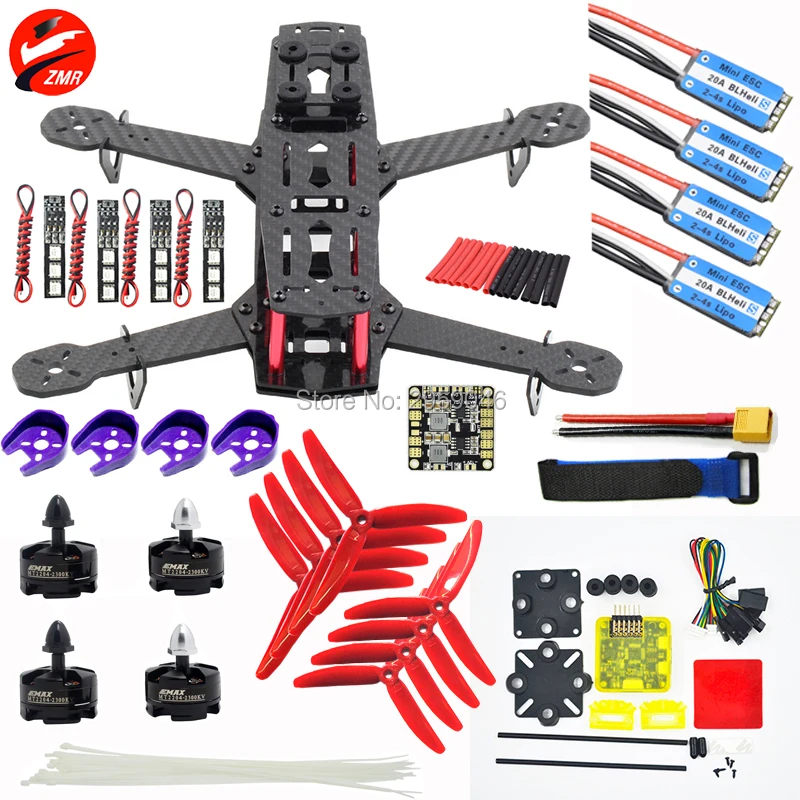 Контроллер полета QAV250 F3 ARC/CC3D mini blheli _ s 20A MT2204 2300KV светодиодный щеточный двигатель