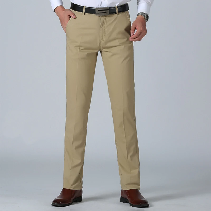 

Pants Men Size 29- 42 Spring Straight Pant 100% Cotton 55-120 kg Men Wear Comfortable Soft Trousers Male Clothing High Quality